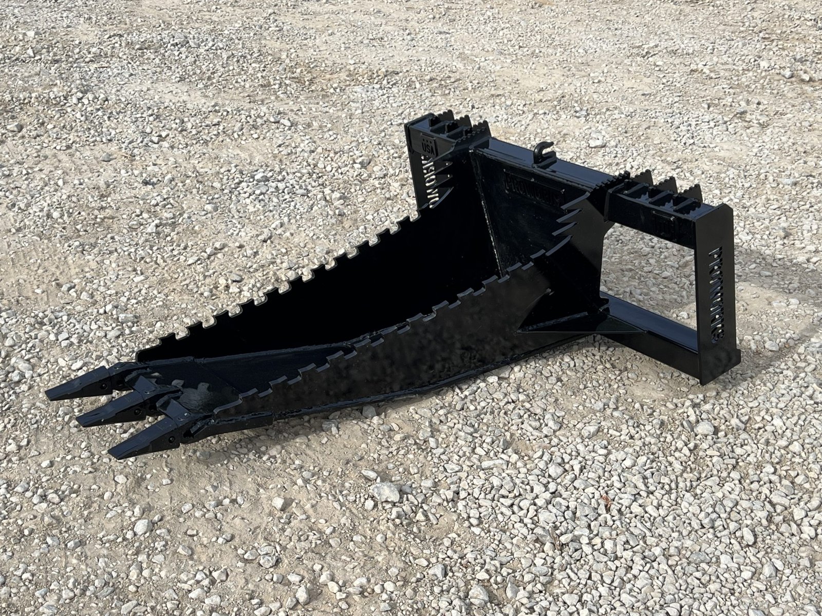 IMG_1933-scaled-1.jpeg Severe Extreme Stump Bucket Attachment with Teeth Fits Skid Steer Quick Attach - Image 1
