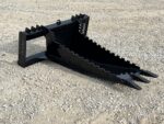 Severe Extreme Stump Bucket Attachment with Teeth Fits Skid Steer Quick Attach - Image 3