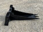 Severe Extreme Stump Bucket Attachment with Teeth Fits Skid Steer Quick Attach - Image 4
