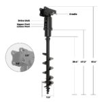 8″ Hydraulic Auger Drill Attachment for Mini Excavator with 45″ Depth - Image 2