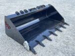 XHD 73″ Severe Duty Tooth Bucket with Side Cutters Fits Compact Track Loader