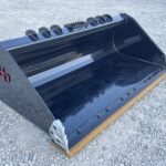 XHD 73″ Severe Duty Smooth Bucket with Bolt On Cutting Edge Fits Compact Track Loader